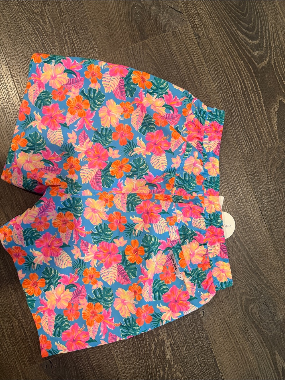Kulani Kinis Neon Floral Swim Trunks in Paradise Pop - Picture 6 of 6